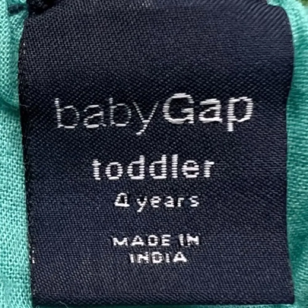 Baby Gap Girls Kids Sleeveless Bow Detail Cotton Ruffle Hem Tank Dress. 4. 4T.